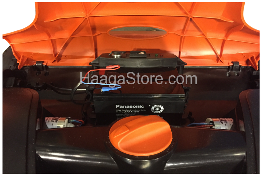 HAAGA 677 Sweeper battery compartment under front cover