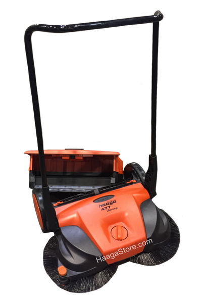 HAAGA® 677 Sweeper Outdoor / Indoor 31 Battery Push Sweeper – Janitorial  Equipment Supply