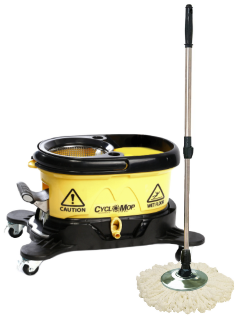 CYCLOMOP Commercial Spin Mop with Dolly Wheels