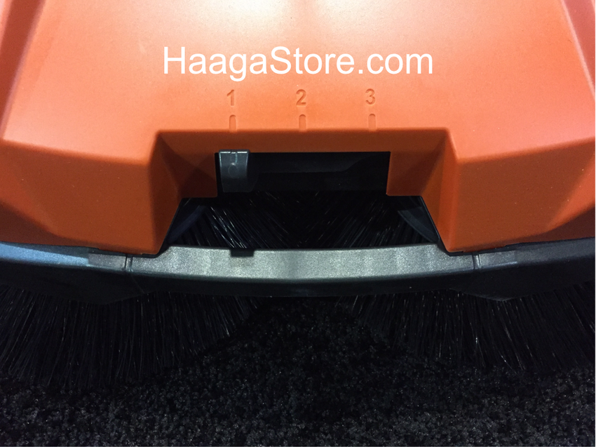 HAAGA 355 Sweeper has 3 height adjustments