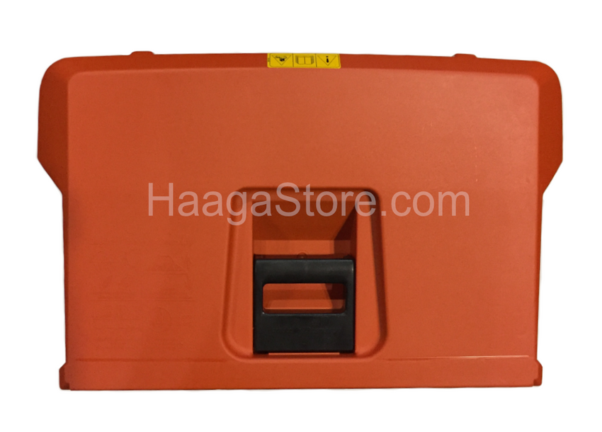 HAAGA 697 iSweep ACCU Sweeper debris cointainer handle top view