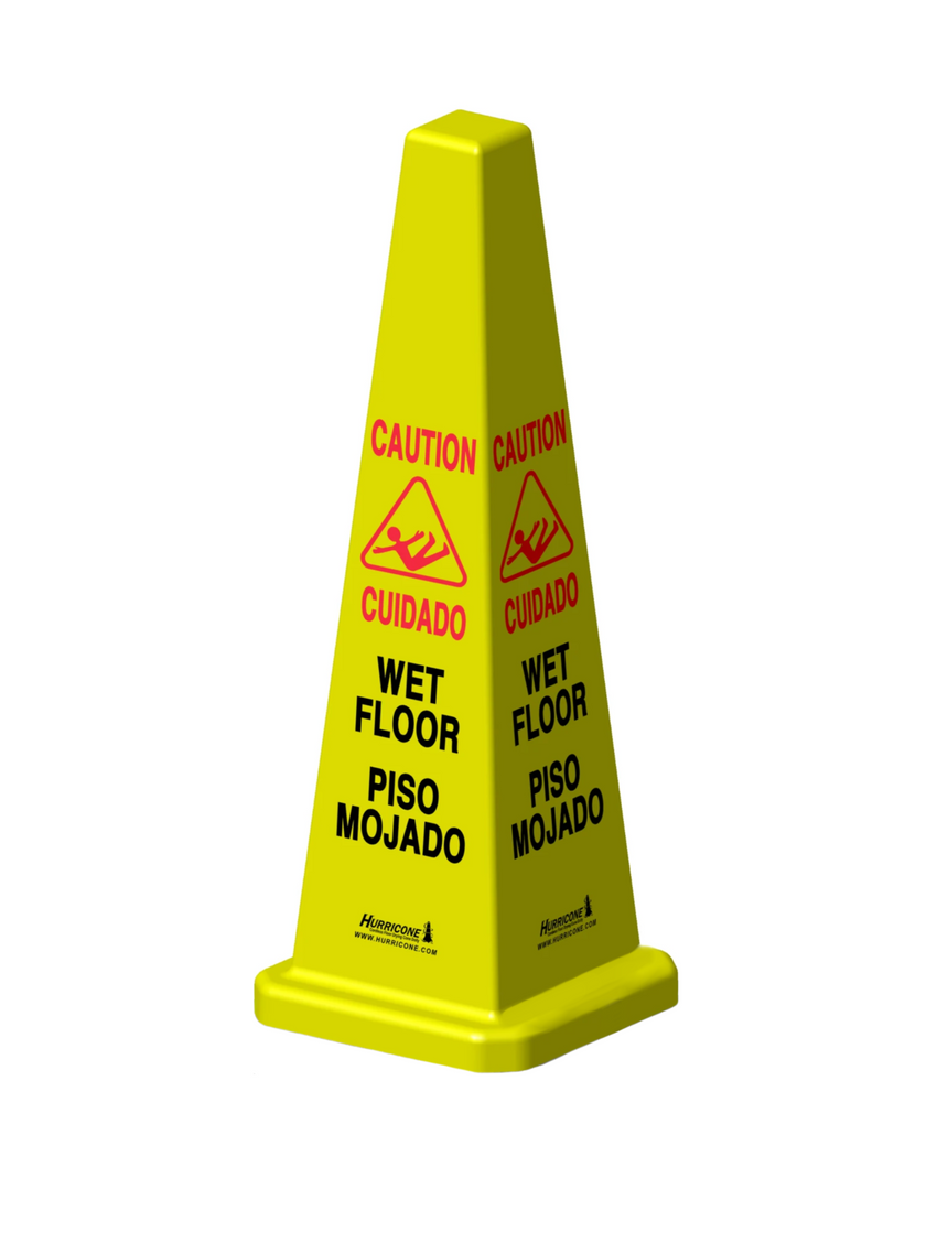 HURRICONE 36 inch Four Sided Wet Floor Safety Cone