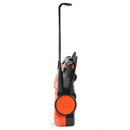 HAAGA 677 Sweeper stands upright for easy storage